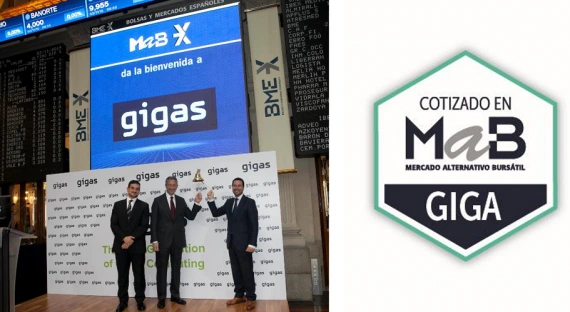 Mabia valora a Gigas en 16,2 millones de euros, un 51,2% más que el mercado